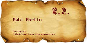 Mühl Martin névjegykártya