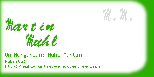 martin muhl business card